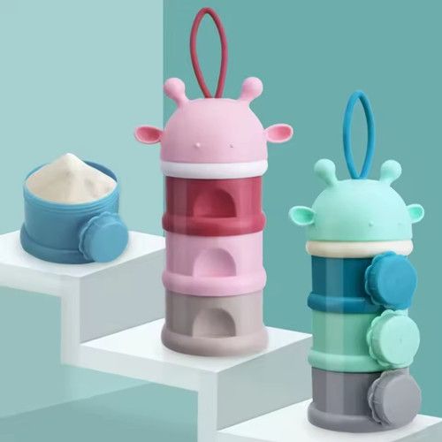 Large Capacity Baby Milk Powder Container With Strap, Baby Formula Dispenser, Stackable Food Storage Box, Portable Snack Box