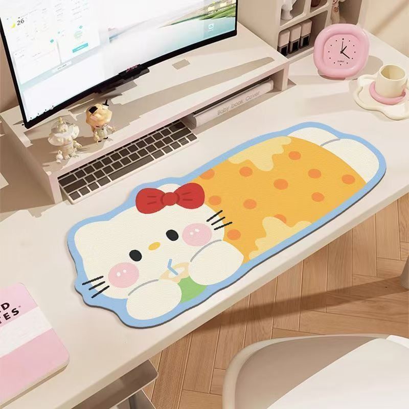 Large Kitty Mouse Mat, Water Resistant, Anti-Dirt, For Gaming Keyboard, Beautiful Anti-Slip Mouse Mats For Computer And Laptop
