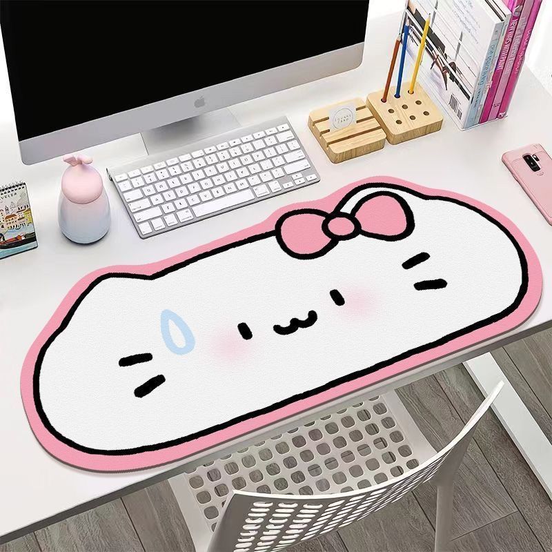 Large Kitty Mouse Mat, Water Resistant, Anti-Dirt, For Gaming Keyboard, Beautiful Anti-Slip Mouse Mats For Computer And Laptop