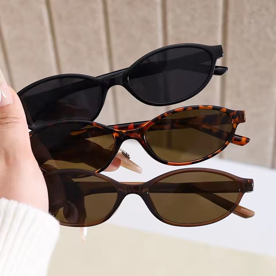 Women's Oval Small Frame Sunglasses, Women's Sunglasses, Lightweight, Fashionable, Sexy, Leopard, Retro Glasses, UV400