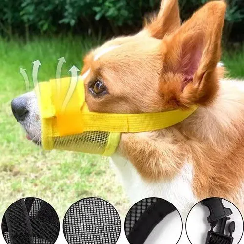 Anti-barking Nozzle for Dogs, Adjustable Mesh, Breathable, Pet Mouth Cover, Small and Medium dog Nozzle, Pet Anti Bite Products