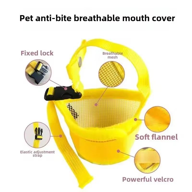 Anti-barking Nozzle for Dogs, Adjustable Mesh, Breathable, Pet Mouth Cover, Small and Medium dog Nozzle, Pet Anti Bite Products