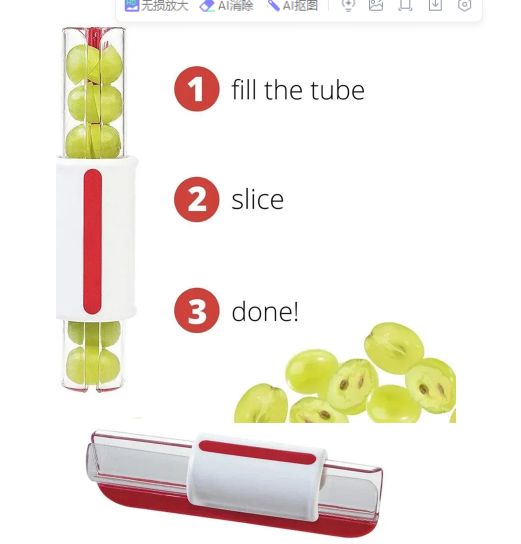 1pc Tomato Slicer, Grapes, Cherry, Fruits, Vegetables, Salad, Slicer Manual, Fruit and Vegetables Tool, Kitchen Utensils Slicer