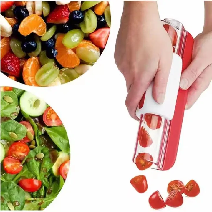 1pc Tomato Slicer, Grapes, Cherry, Fruits, Vegetables, Salad, Slicer Manual, Fruit and Vegetables Tool, Kitchen Utensils Slicer