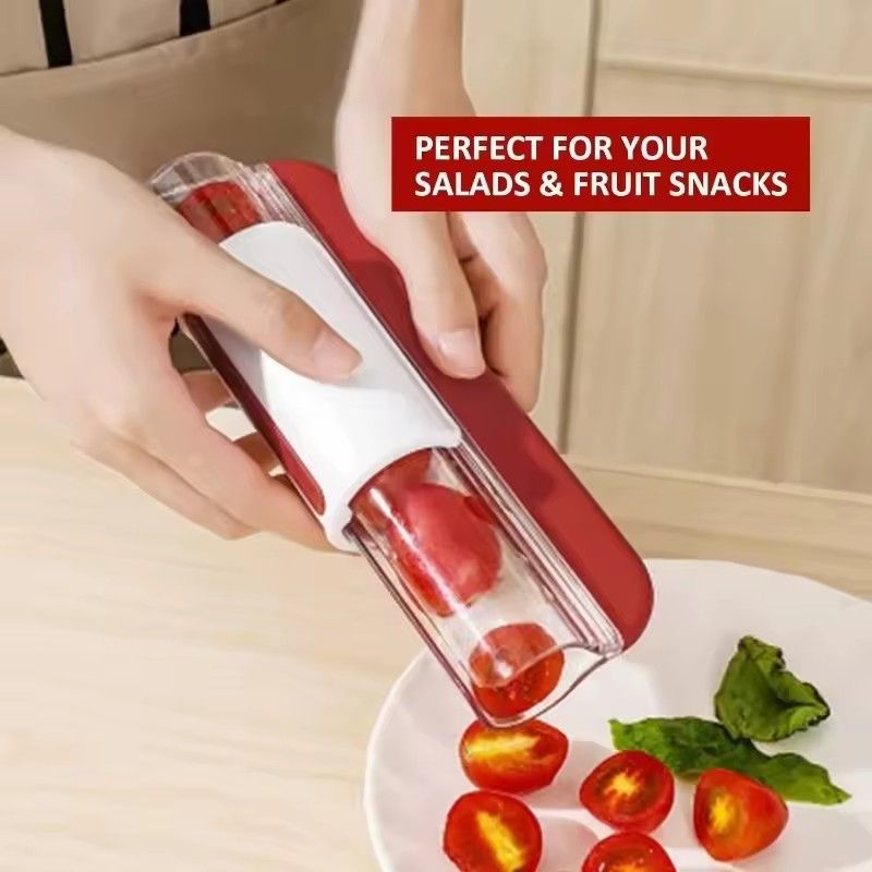 1pc Tomato Slicer, Grapes, Cherry, Fruits, Vegetables, Salad, Slicer Manual, Fruit and Vegetables Tool, Kitchen Utensils Slicer