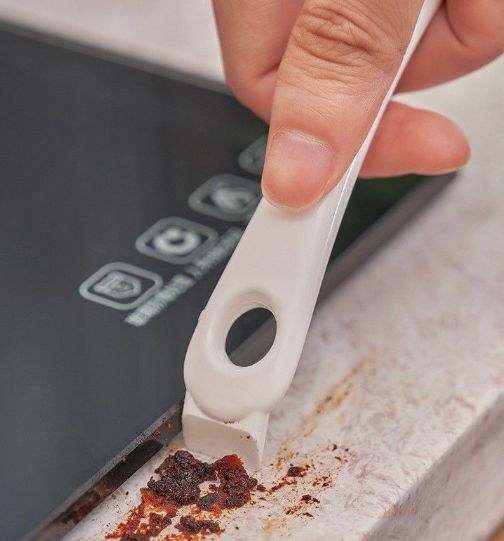 1pc Barbecue grill cleaning brush, multifunctional scraper, oven grate, baking tray, kitchen utensils, V-hook brush