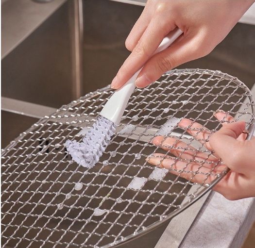 1pc Barbecue grill cleaning brush, multifunctional scraper, oven grate, baking tray, kitchen utensils, V-hook brush