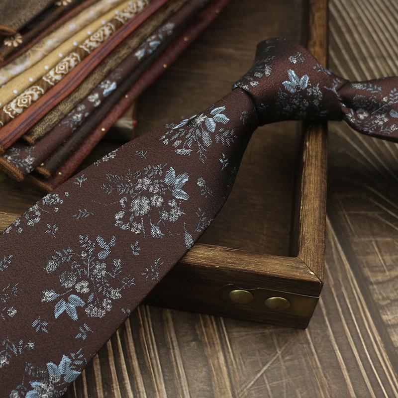 Retro Color Cee Italian Style 8CM Tie for Men, Casual Suit, Wedding Host, Business Tie for Wedding