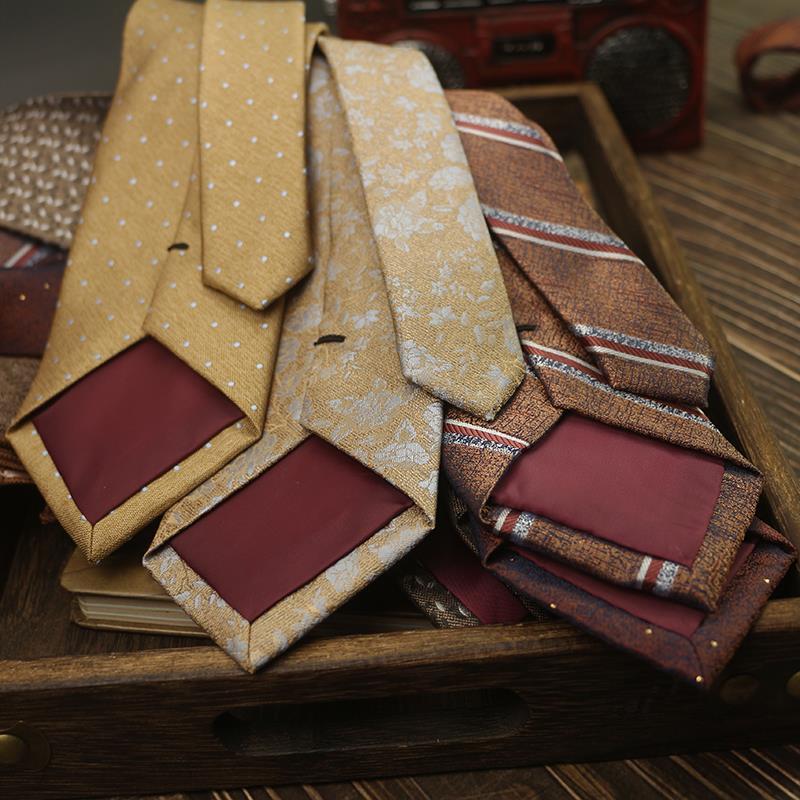 Retro Color Cee Italian Style 8CM Tie for Men, Casual Suit, Wedding Host, Business Tie for Wedding