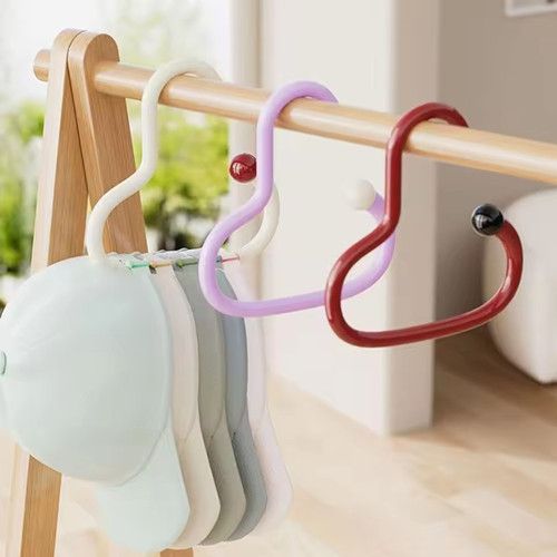 3pcs New Dopamine Hat Hook, Circular Ring, Non-Slip Hat Storage Hook, Unmarked Hat Display Shelves for Wardrobe