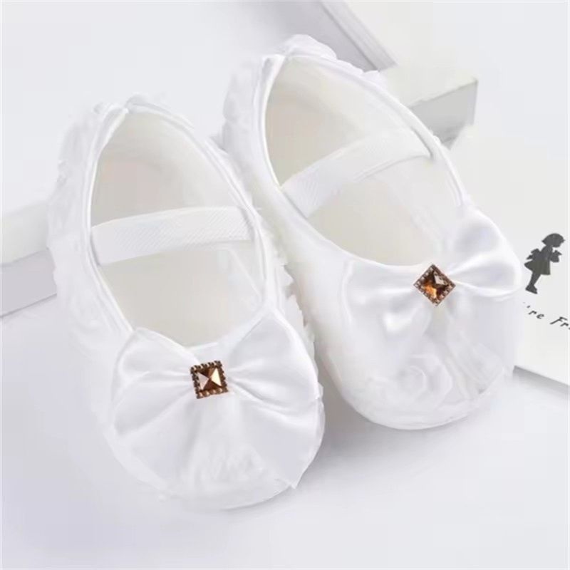 Baby Girls Shoes Noble Bow Flower Princess Shoes Infant Soft Sole Shoes Toddler Girl Shoes