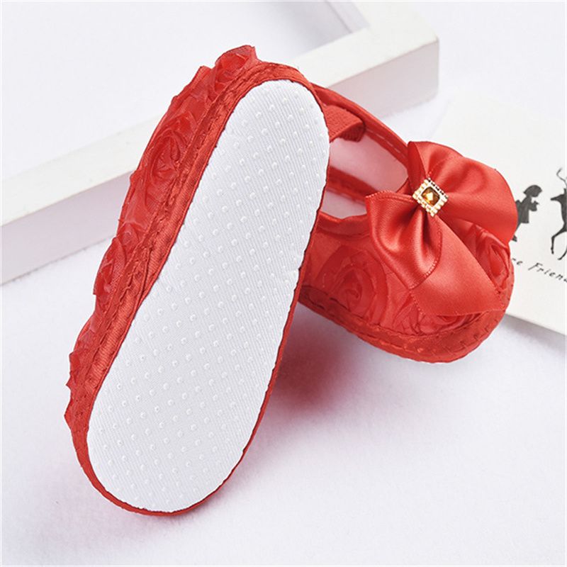 Baby Girls Shoes Noble Bow Flower Princess Shoes Infant Soft Sole Shoes Toddler Girl Shoes