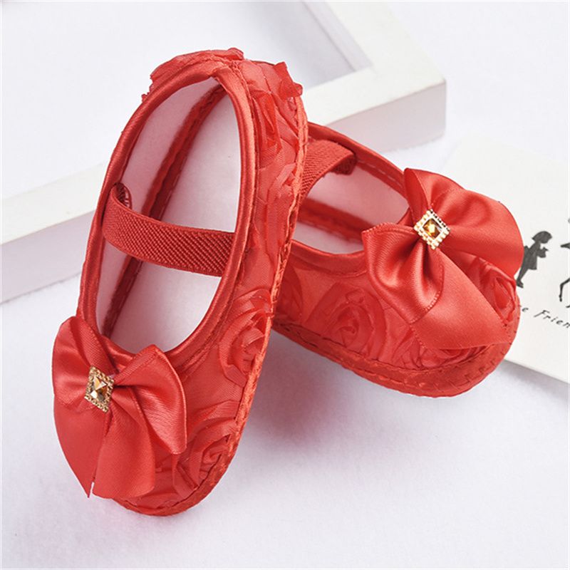 Baby Girls Shoes Noble Bow Flower Princess Shoes Infant Soft Sole Shoes Toddler Girl Shoes