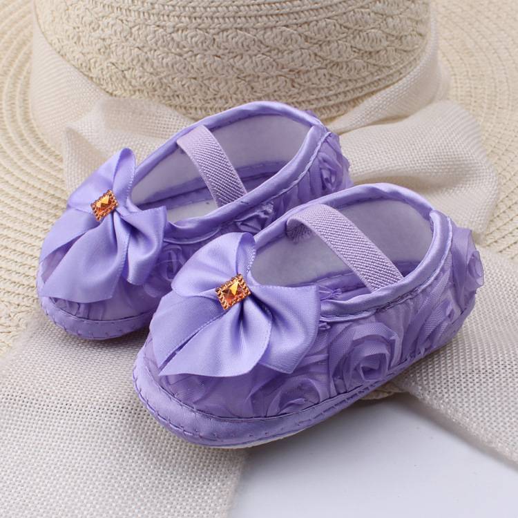 Baby Girls Shoes Noble Bow Flower Princess Shoes Infant Soft Sole Shoes Toddler Girl Shoes
