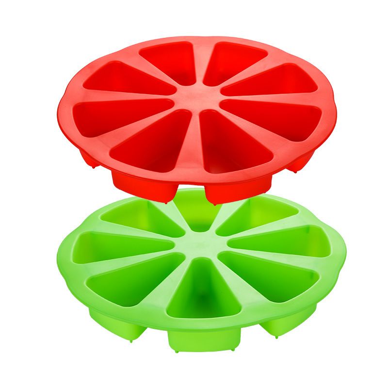 Silicone Mold for Cake, 8 Grilles, Triangular Shape, Dish for Pizza, Baking Utensils,  DIY, Molds for Cakes and Pastries