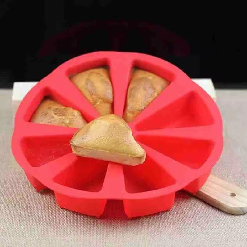 Silicone Mold for Cake, 8 Grilles, Triangular Shape, Dish for Pizza, Baking Utensils,  DIY, Molds for Cakes and Pastries