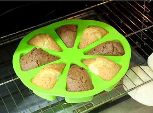 Silicone Mold for Cake, 8 Grilles, Triangular Shape, Dish for Pizza, Baking Utensils,  DIY, Molds for Cakes and Pastries