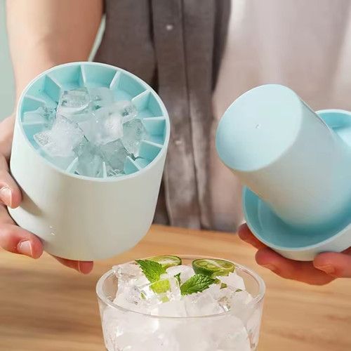 1pc Silicone Ice Cube Mold, Round Ice Cube, Summer Home Refrigerator, Frozen Ice Machine, Creative Ice Cube Mold, Bar Tools