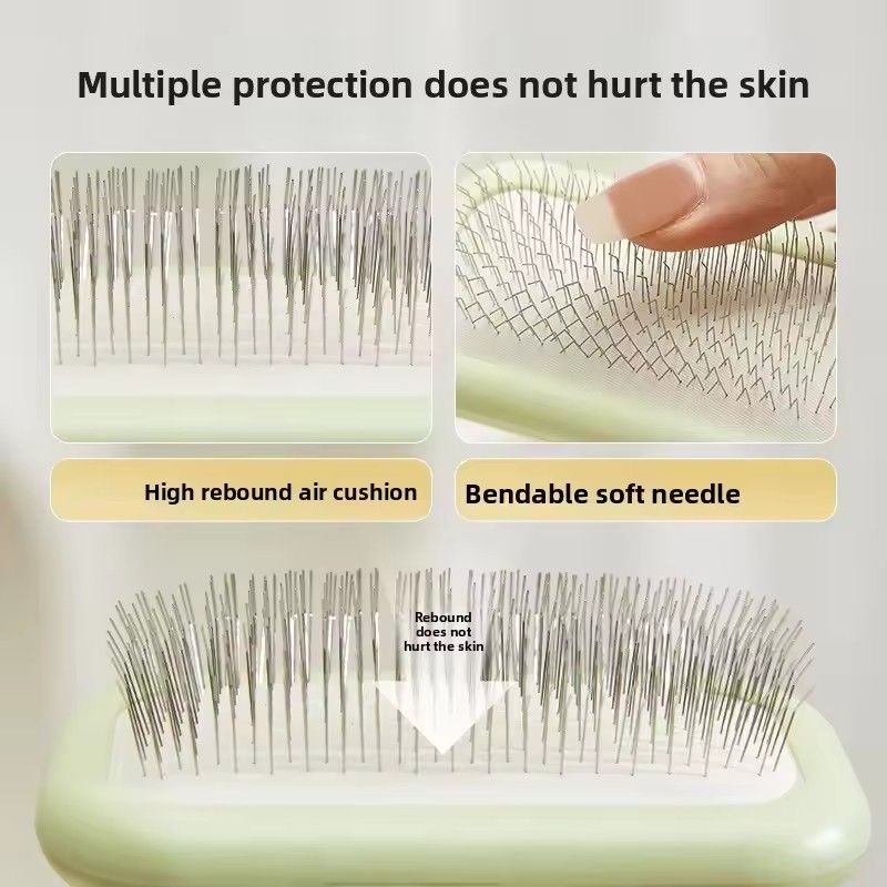 Professional Pet Deshedding Brush Stainless Steel GroomingComb Massage Tool Cats Dogs 2 in 1 Home Use Brush Dog grooming