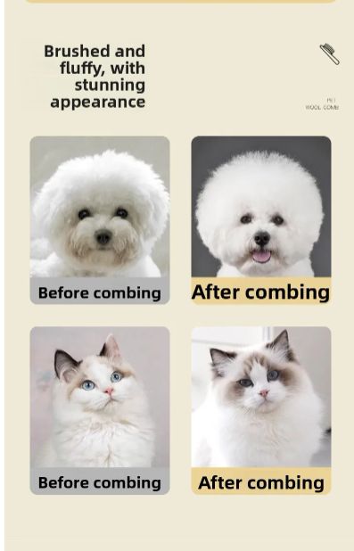 Professional Pet Deshedding Brush Stainless Steel GroomingComb Massage Tool Cats Dogs 2 in 1 Home Use Brush Dog grooming