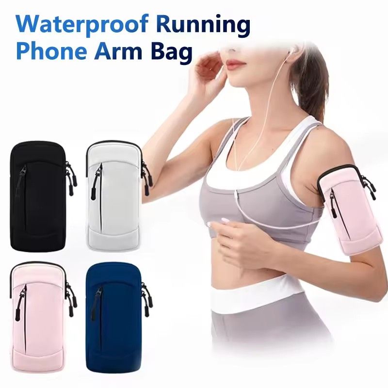 Running Phone Holder Universal Waterproof Sports Arm Cover Outdoor Running Bike Phone Arm Bag For IPhone Xiaomi Samsung 7.5 Inch