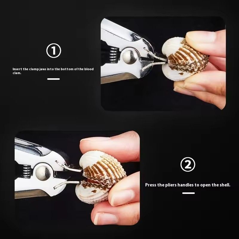 Clam Opener Zinc Alloy Spring Seafood Clamp Multifunctional Kitchen Tools Walnut Clip Oyster Nut Cracker Clam Tongs