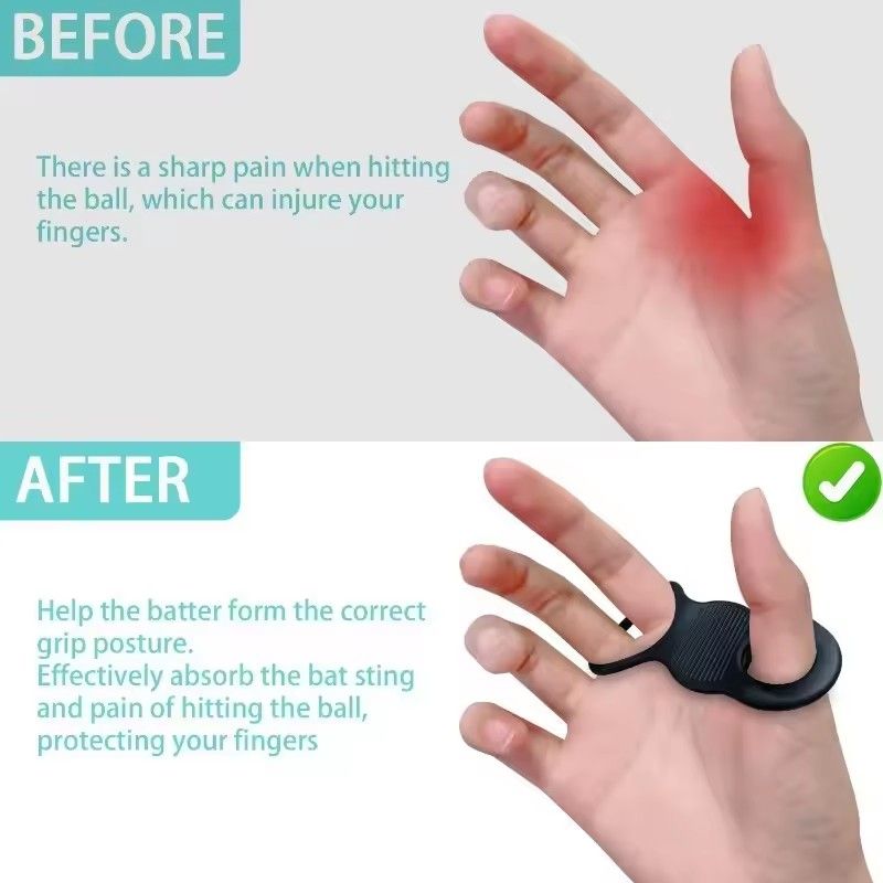 1 Pair Baseball Thumb Guard Protector with Swing Training Aid - Enhance Batting Grip & Reduce Injury for Practice & Games