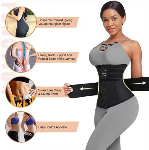 Adjustable Hook Shaperwear Waist Trainer Women Sauna Belt Weight Loss Cincher Body Shaper Tummy Control Strap Slimming Sweat