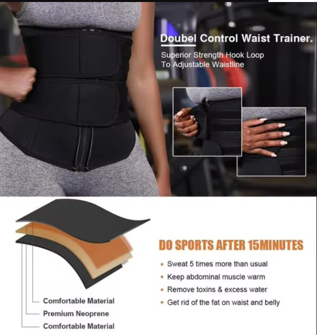 Adjustable Hook Shaperwear Waist Trainer Women Sauna Belt Weight Loss Cincher Body Shaper Tummy Control Strap Slimming Sweat