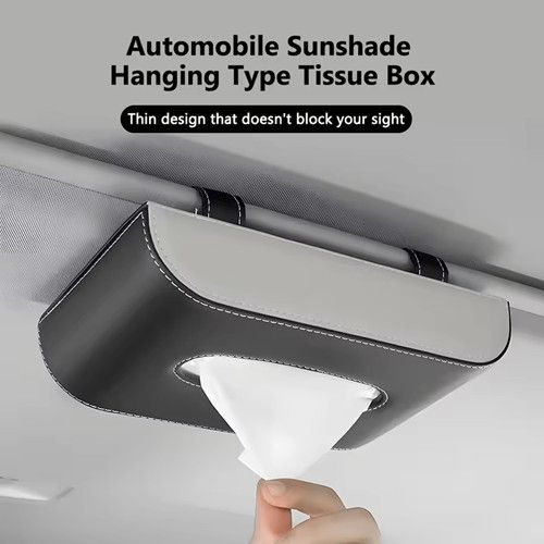 2025 Car Mounted Tissue Box Hanging Sunshade Board Napkin Holder Automobile Accessories Paper Towel Box Vehicle Interior Decor
