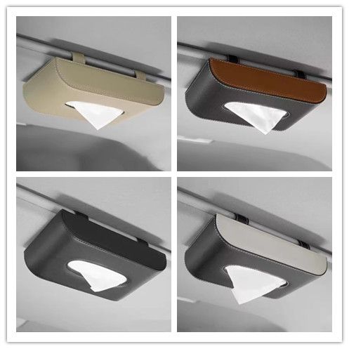 2025 Car Mounted Tissue Box Hanging Sunshade Board Napkin Holder Automobile Accessories Paper Towel Box Vehicle Interior Decor