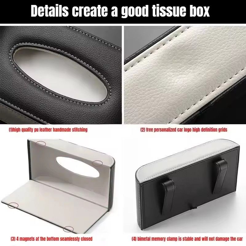 2025 Car Mounted Tissue Box Hanging Sunshade Board Napkin Holder Automobile Accessories Paper Towel Box Vehicle Interior Decor