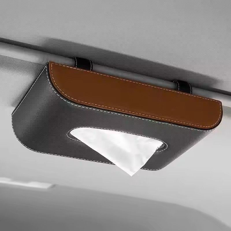 2025 Car Mounted Tissue Box Hanging Sunshade Board Napkin Holder Automobile Accessories Paper Towel Box Vehicle Interior Decor