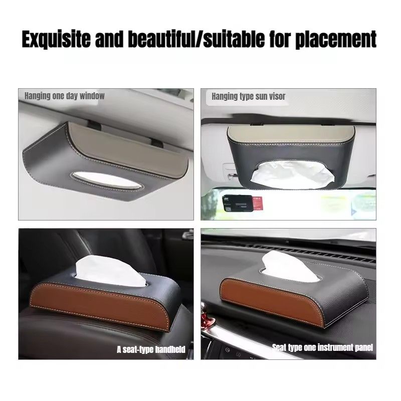 2025 Car Mounted Tissue Box Hanging Sunshade Board Napkin Holder Automobile Accessories Paper Towel Box Vehicle Interior Decor