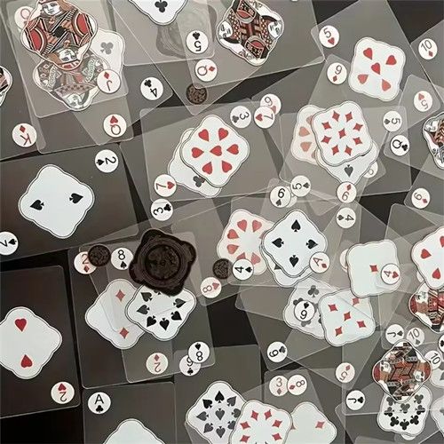 Waterproof Transparent Plastic Playing Cards 1Sets Creative Durable PVC Poker for Deck Board Game and Classic Card Games Access