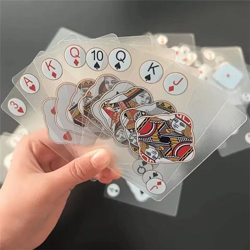 Waterproof Transparent Plastic Playing Cards 1Sets Creative Durable PVC Poker for Deck Board Game and Classic Card Games Access