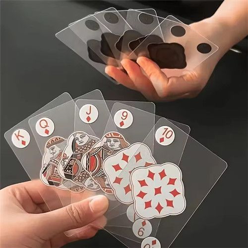 Waterproof Transparent Plastic Playing Cards 1Sets Creative Durable PVC Poker for Deck Board Game and Classic Card Games Access