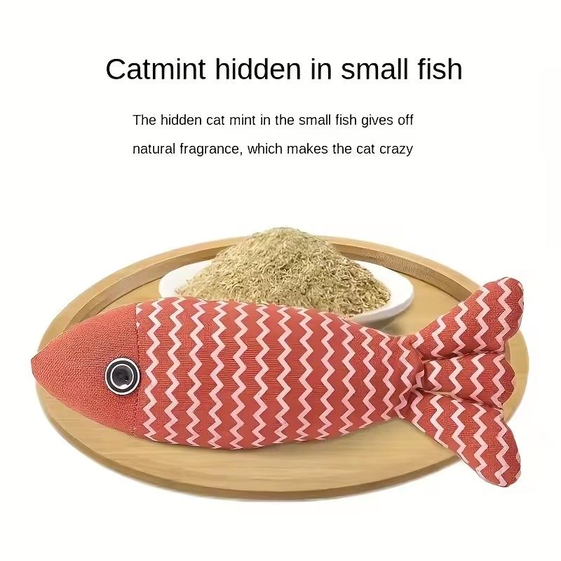 Teeth Grinding Catnip Toys Funny Interactive Plush Cat Toy Pet Kitten Chewing Vocal Toy Fish Bite Cat mint For Cats Exercise Toy
