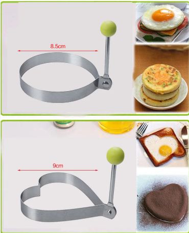 5pcs Style Stainless Steel Fried Egg Mold Heart Pancake Maker Breakfast Baking Omelette Rings Cooking Tools Kitchen Accessories