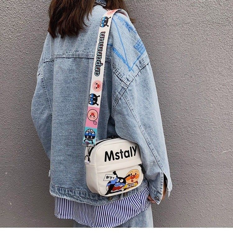 Chic Adorable Printed Crossbody Bag Women's 2025 Autumn Winter New Trend Korean Version Student Faion Wide oulder Slant Bag