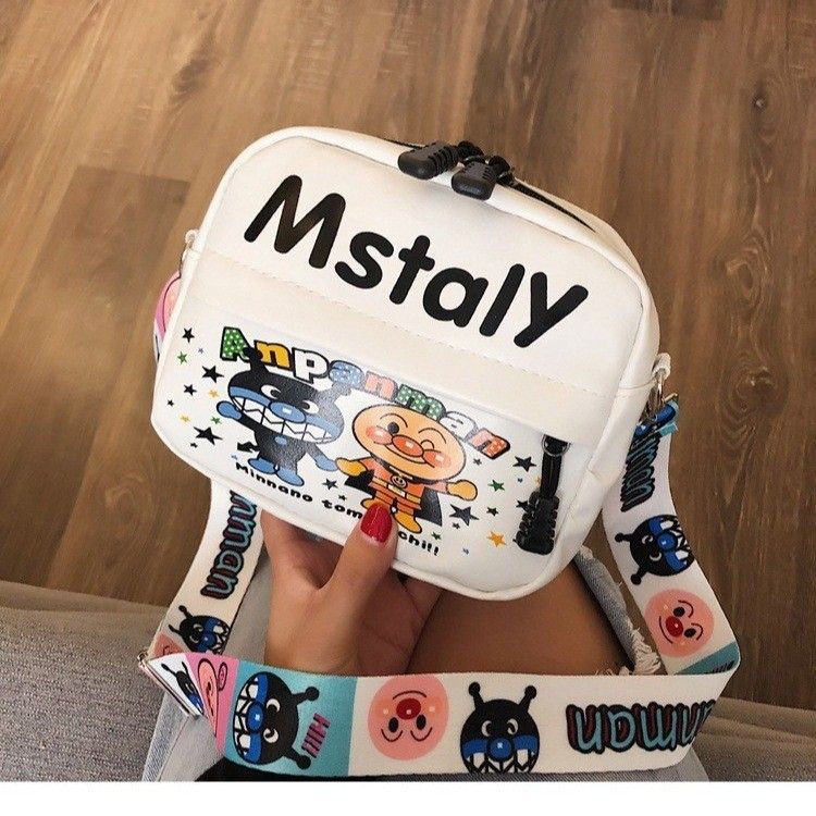 Chic Adorable Printed Crossbody Bag Women's 2025 Autumn Winter New Trend Korean Version Student Faion Wide oulder Slant Bag