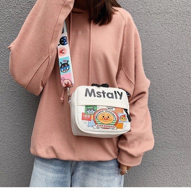 Chic Adorable Printed Crossbody Bag Women's 2025 Autumn Winter New Trend Korean Version Student Faion Wide oulder Slant Bag