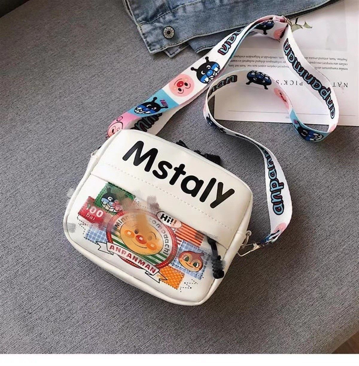Chic Adorable Printed Crossbody Bag Women's 2025 Autumn Winter New Trend Korean Version Student Faion Wide oulder Slant Bag
