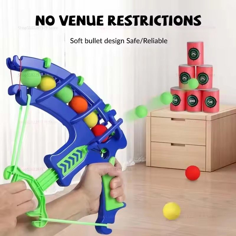 New Montessori Throw Sport Slingshot Target Sticky Ball Dartboard Basketball Board Games Educational Children's Outdoor Game Toy