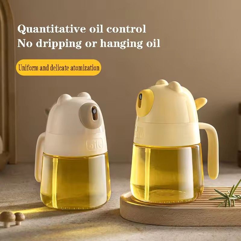 Little Bear Oil Spray Bottle 300ml High Borosilicate Glass Cooking Oil Dispensers Olive Oil Sprayer Mister for Air Fryer Salad
