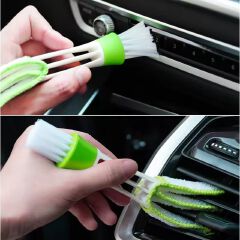 1pc Multi Functional Dual Head Air Conditioner for Vehicles Dust Removal Gap Air Outlet Brush, Car Air Outlet Cleaning Brush