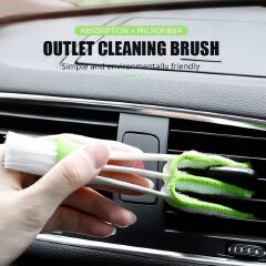 1pc Multi Functional Dual Head Air Conditioner for Vehicles Dust Removal Gap Air Outlet Brush, Car Air Outlet Cleaning Brush