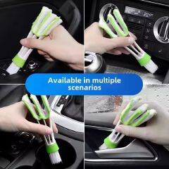 1pc Multi Functional Dual Head Air Conditioner for Vehicles Dust Removal Gap Air Outlet Brush, Car Air Outlet Cleaning Brush