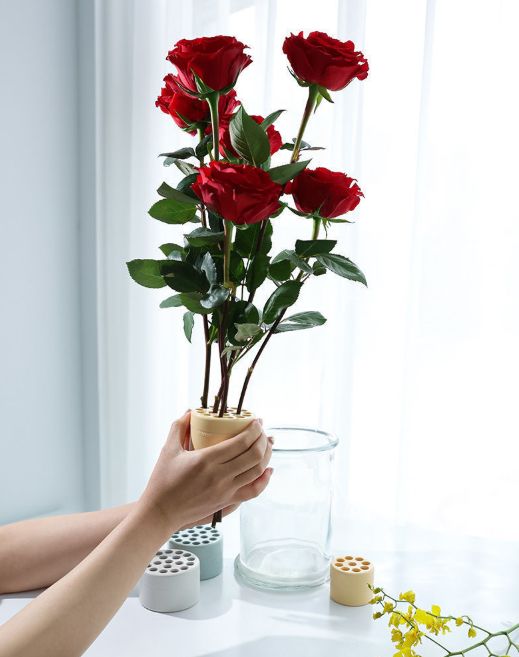 5PCS Large-sized flower arrangers, reusable bouquet planting tools, spiral flower stem fixers, spiral bouquet assistants