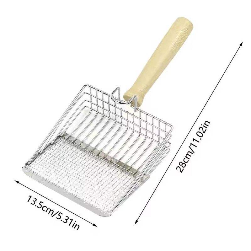 1Pc Metal Cat Litter Scoop Washable Fine Hole Shovel Poop Money Shovel Multifunctionality Cat Litter Scoop